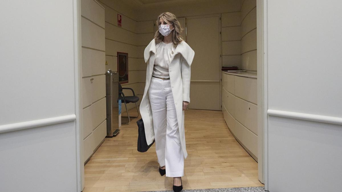 Yolanda Díaz, en el Senado.