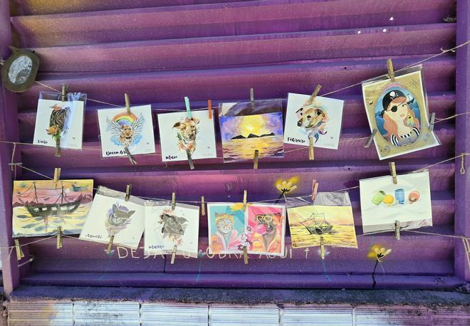 El espacio creativo de Teis en el que se puede intercambiar arte al aire libre