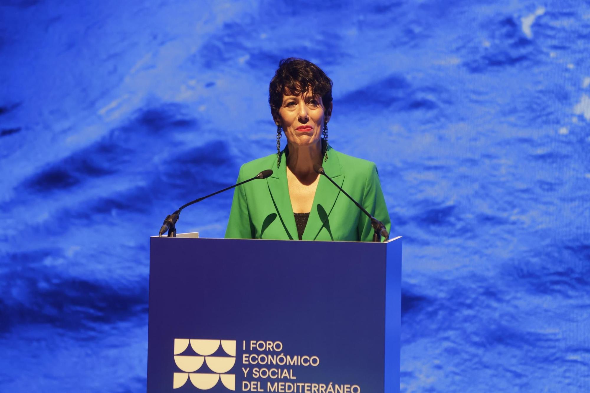 La ministra de Inclusión Social, Elma Saiz, en el Foro Mediterráneo.