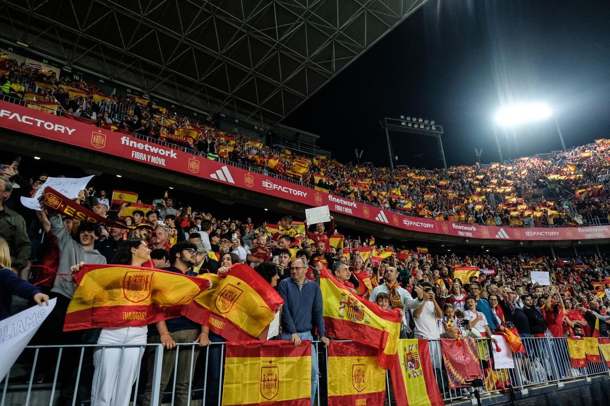 La Roja juega en Málaga contra Noruega, en imágenes