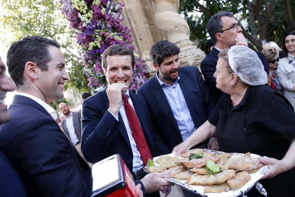 Pablo Casado visita Murcia un día antes del cierre de campaña