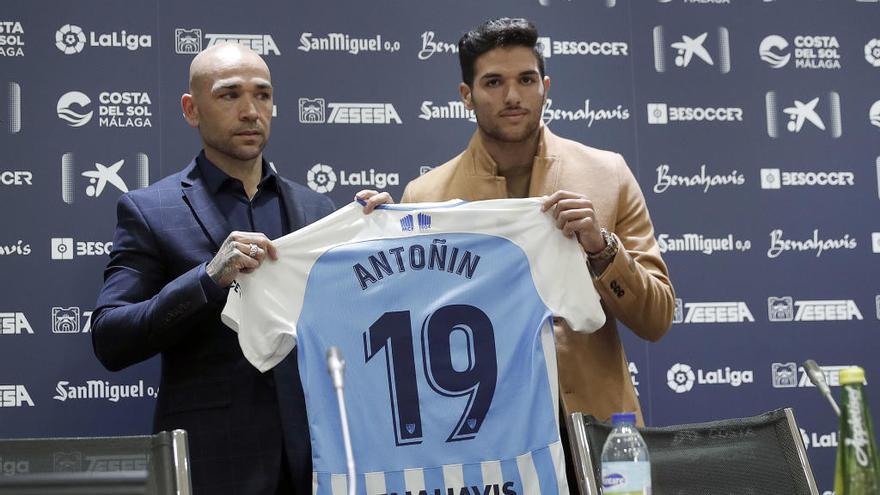 Manolo Gaspar y Antoñín, durante la presentación del acuerdo de renovación