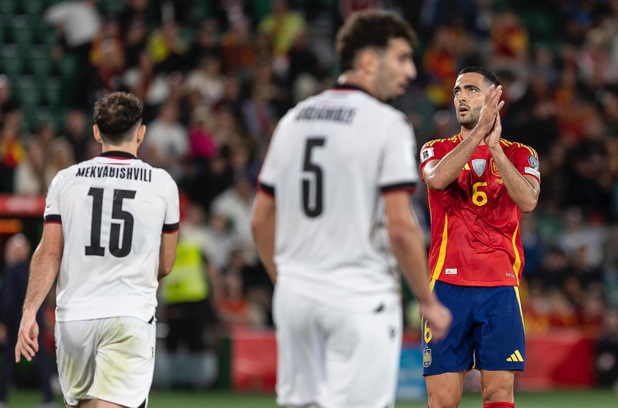 España - Georgia, en imágenes