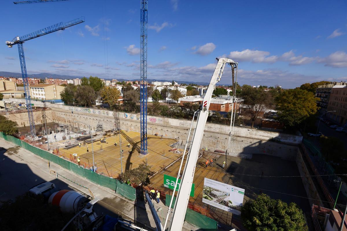 Obras de la futura comisaría de la Policía Nacional.