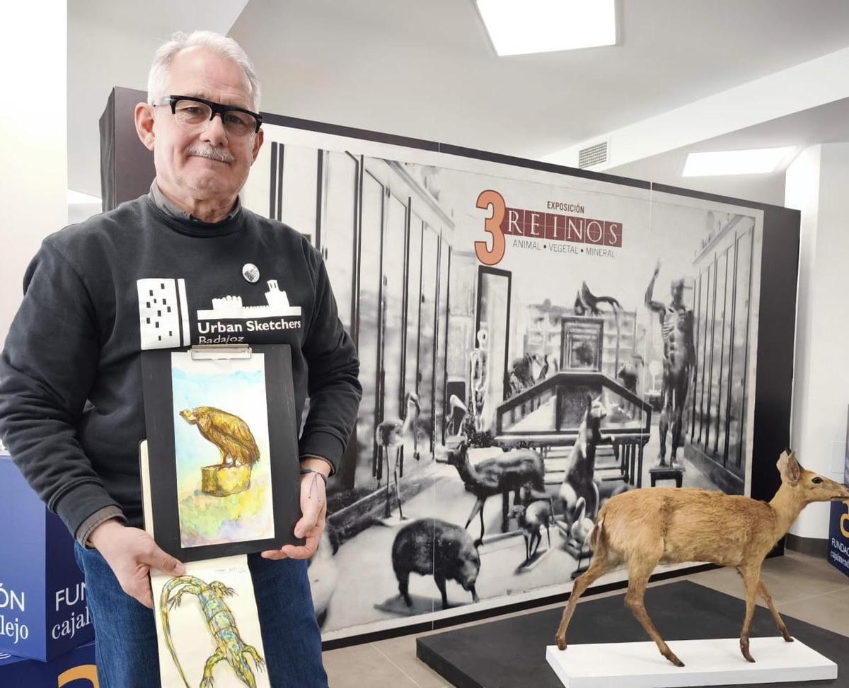 Pepe Cortés, integrante de Urban Sketchers Badajoz.