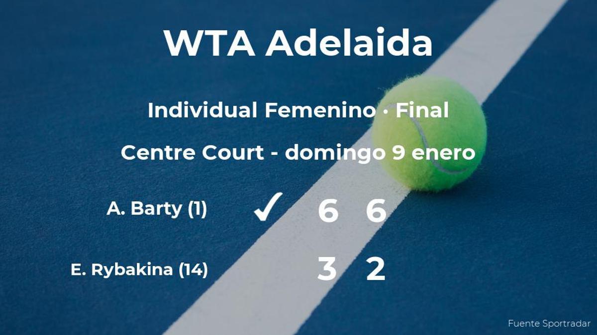 Ashleigh Barty vence en la final del torneo WTA 500 de Adelaida