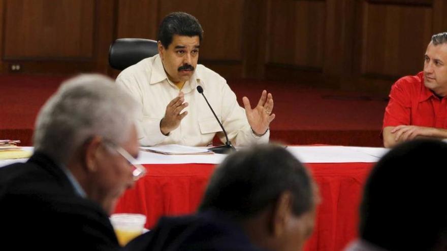 Maduro, en una reunión con gobernadores y alcaldes venezolanos.