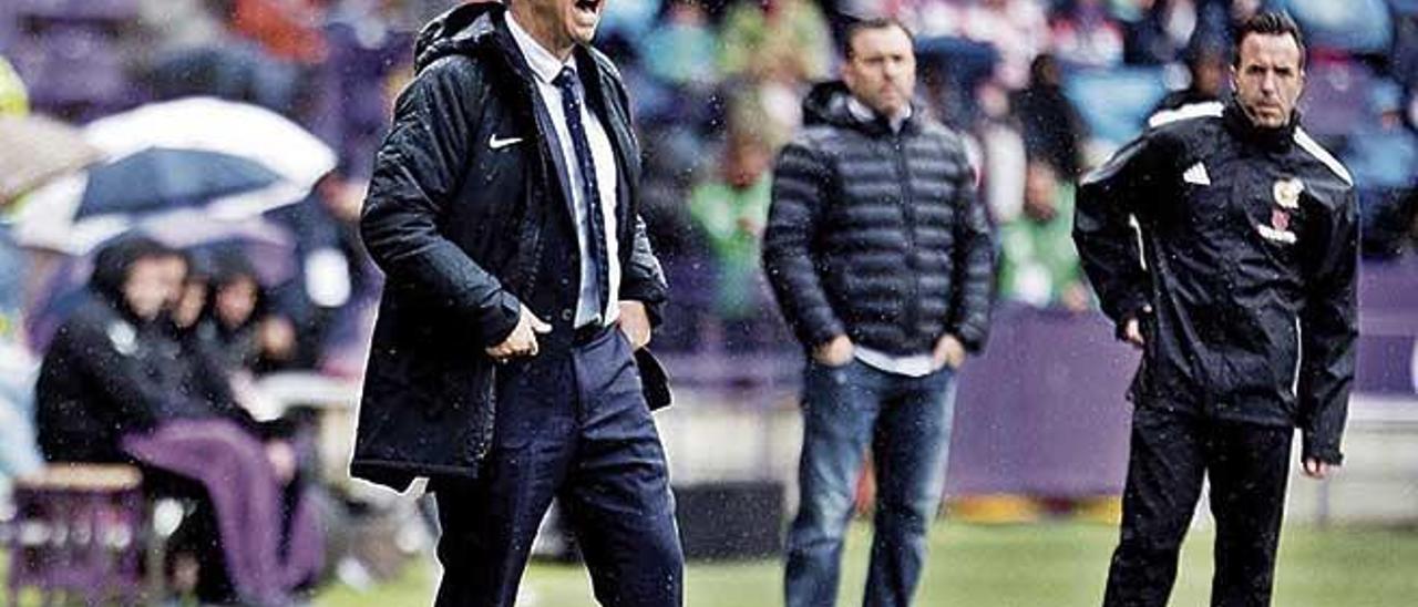 Joaquín Caparrós, ayer dirigiendo al Sevilla en el Nuevo José Zorrilla ante el Valladolid.