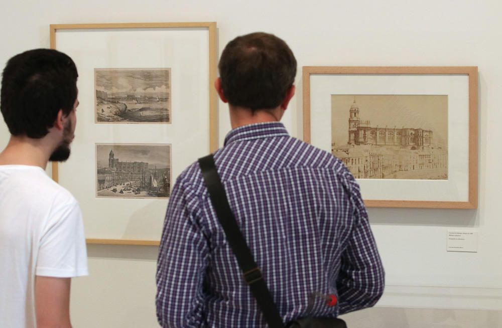 40 xilografías y 21 fotografías donde el ilustrador plasmó la Giralda, la Mezquita o la Catedral malagueña, además de la Semana Santa, bailes populares o el mundo de los gitanos