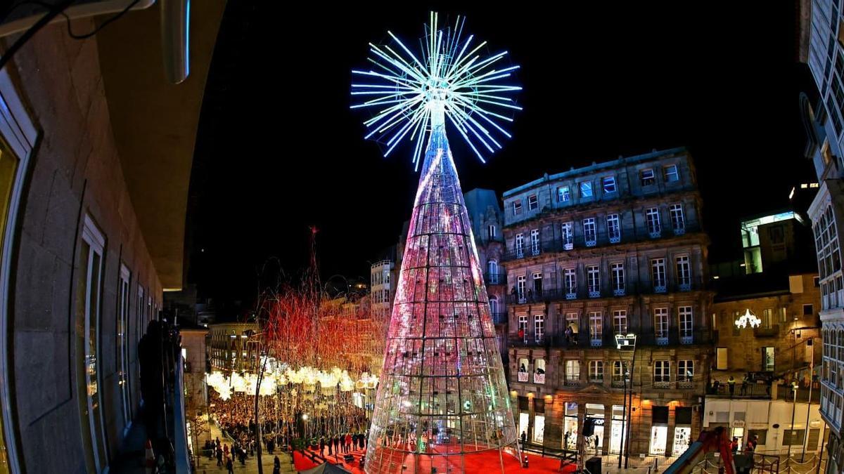 El encendido de las luces de Navidad.