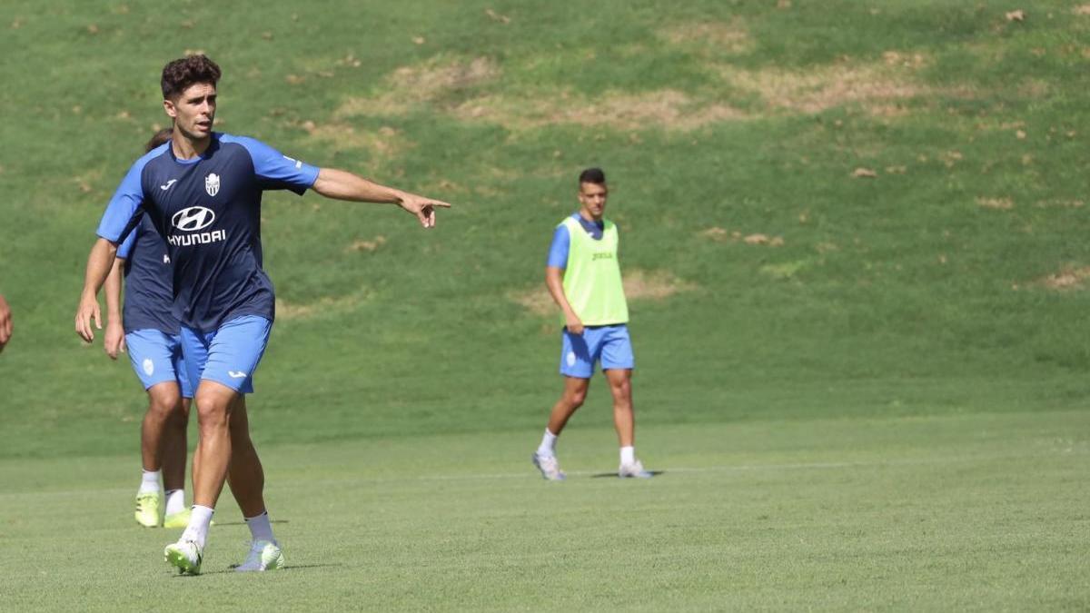 Óscar Gil durante un entrenamiento en Málaga.