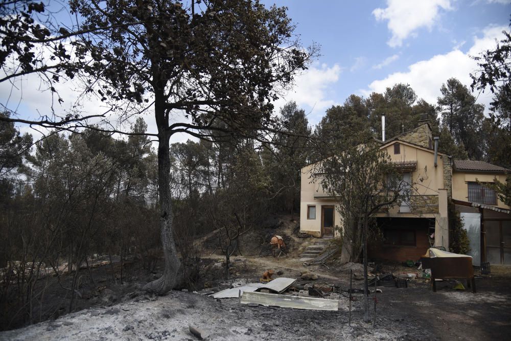 Els habitatges destruïts per les flames