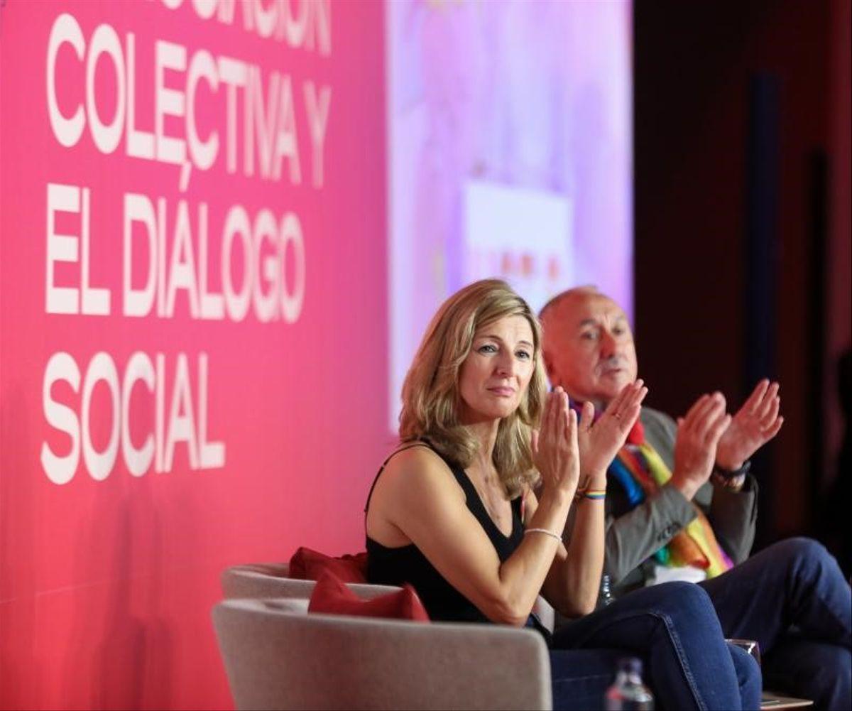 Yolanda Díaz y Pepe Álvarez.