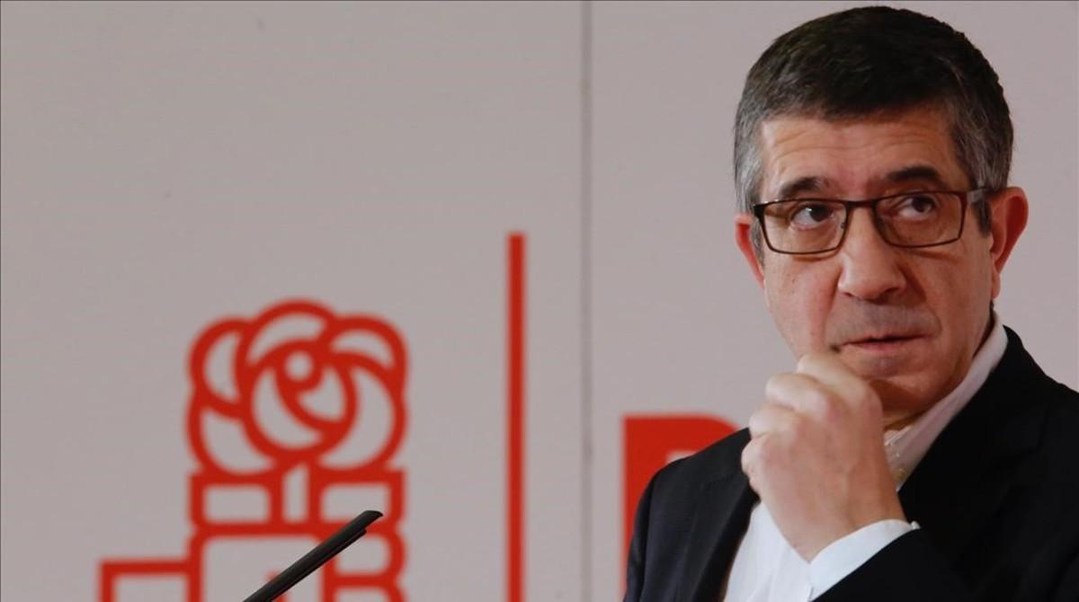 Patxi López, durante su presentación como candidato a liderar el PSOE, el pasado domingo en Madrid.