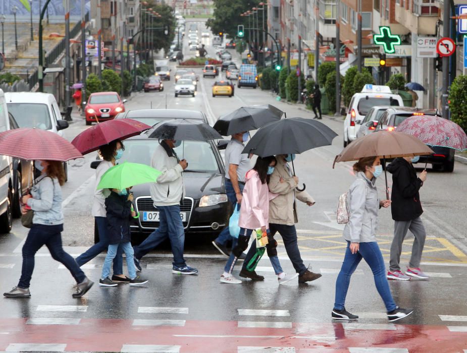 La lluvia volvió a toda Galicia después de un mes sin precipitacione