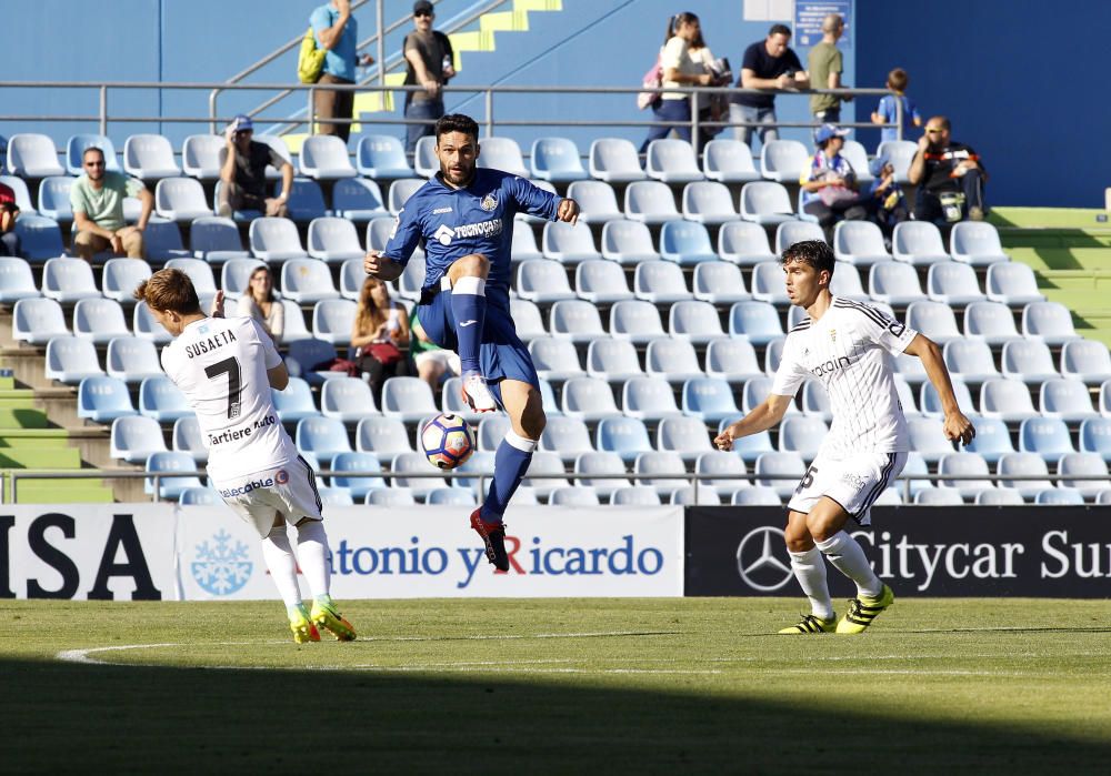 El partido entre el Getafe y el Real Oviedo, en imágenes