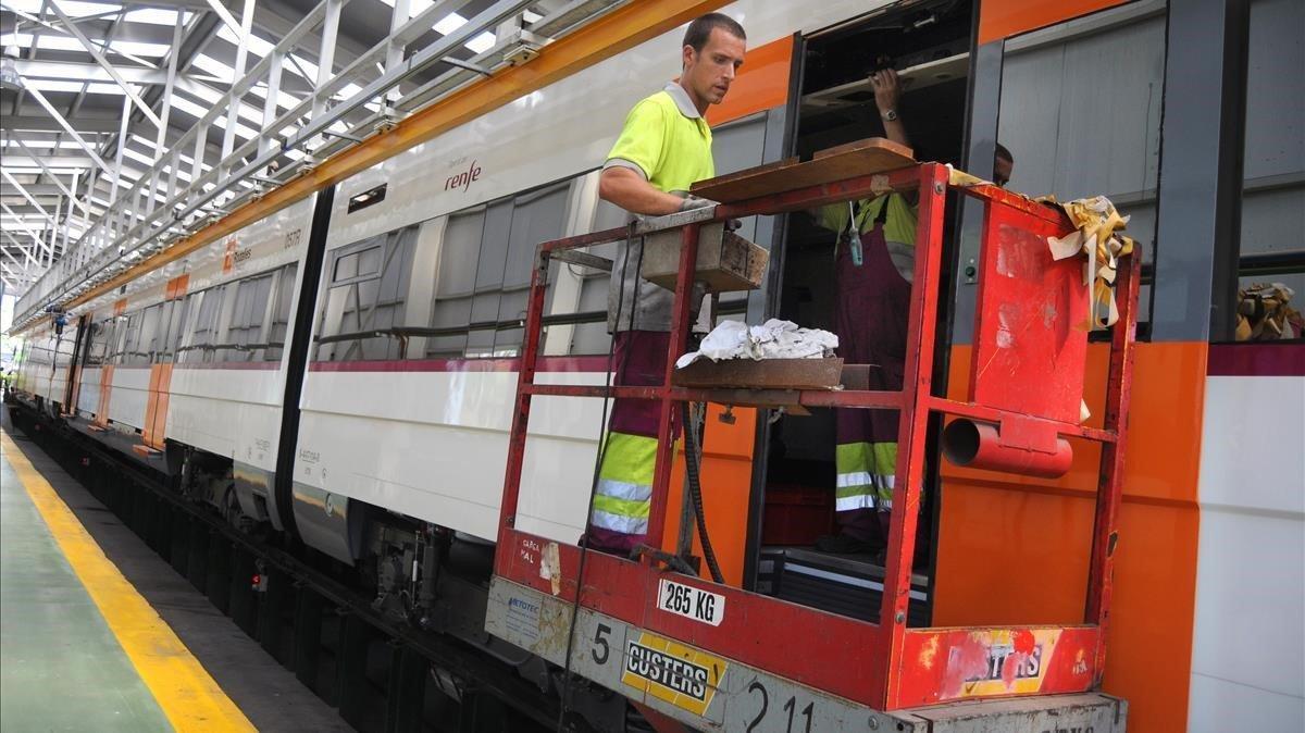 Els treballadors dels tallers de Renfe a Vilanova i la Geltrú convoquen quatre dies de vaga parcial