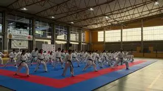 Los karatecas de Grado brillan en la Semana del Deporte: así fue el entrenamiento abierto de los deportistas del Gimnasio Lino