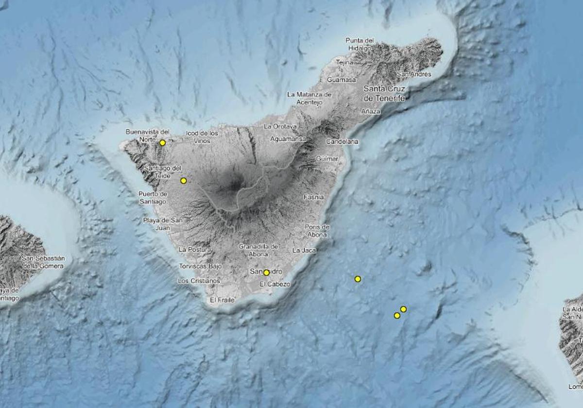 Terremotos en Tenerife durante los últimos tres días