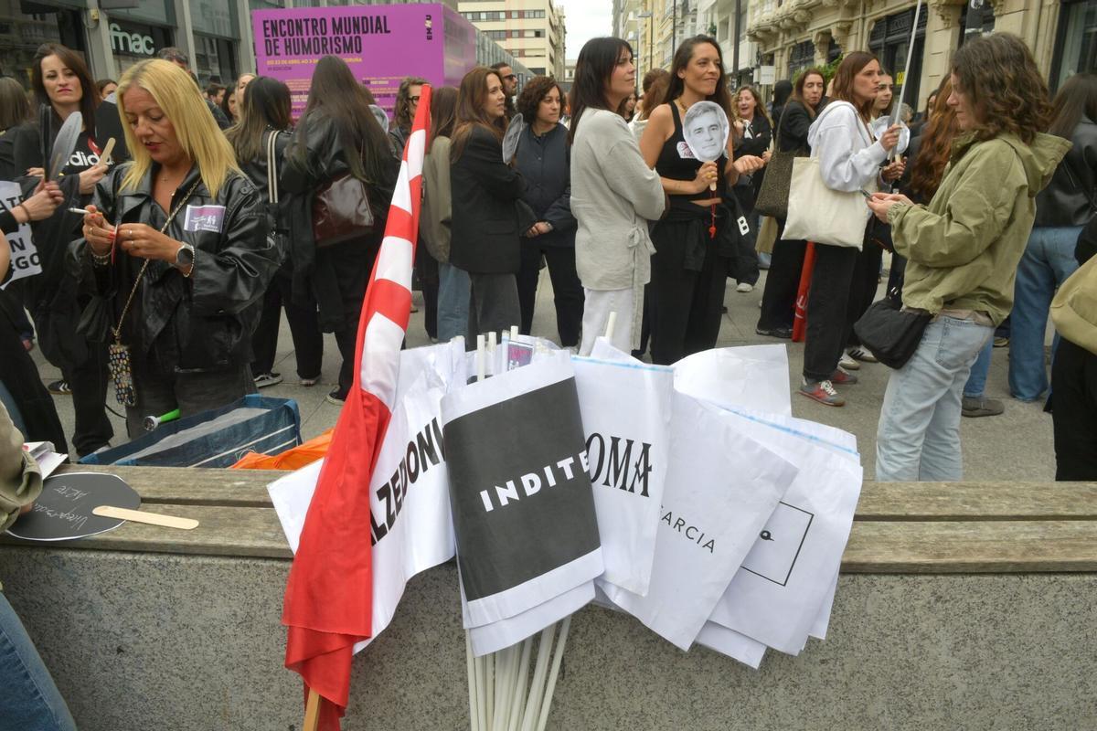 Nueva jornada de protesta en el sector textil de A Coruña