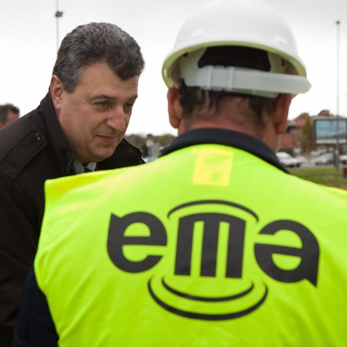 Visita de la alcaldesa al pozo de tormentas de la EMA en Poniente