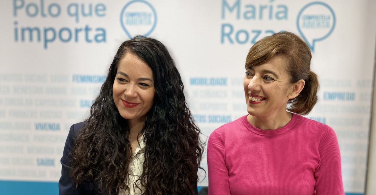 Marta Lois en un acto de Compotela Aberta