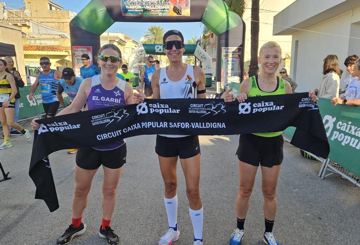Las tres primeras mujeres en la prueba del pasado domingo