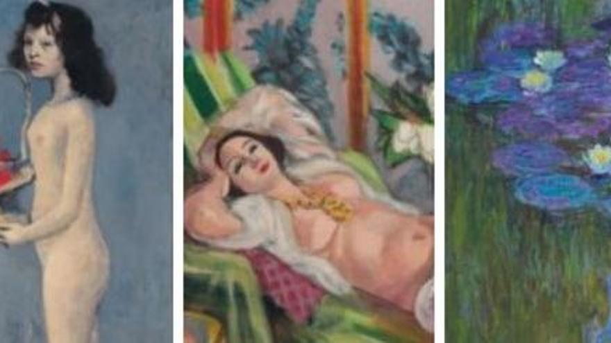 Cuadros de Picasso, Matisse y Monet subastados.