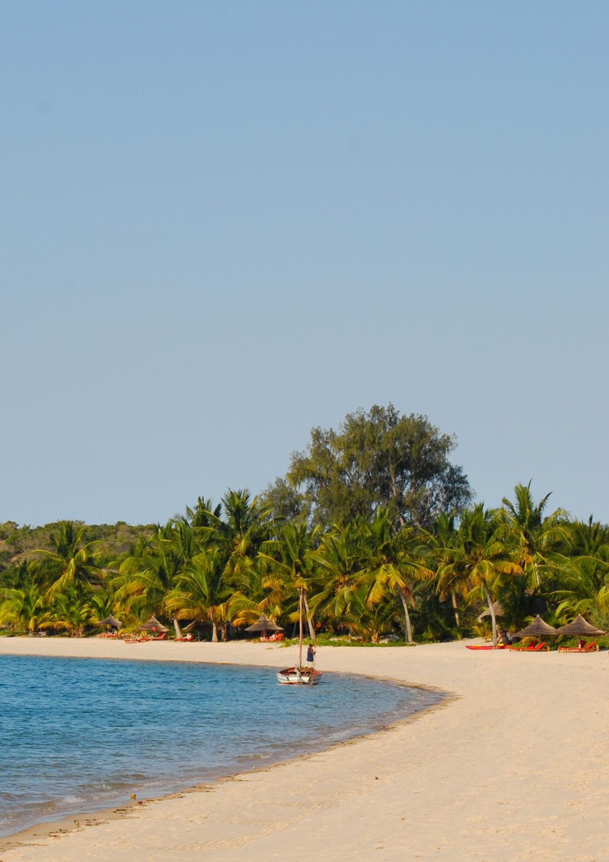 Una playa idílica en Bazaruto