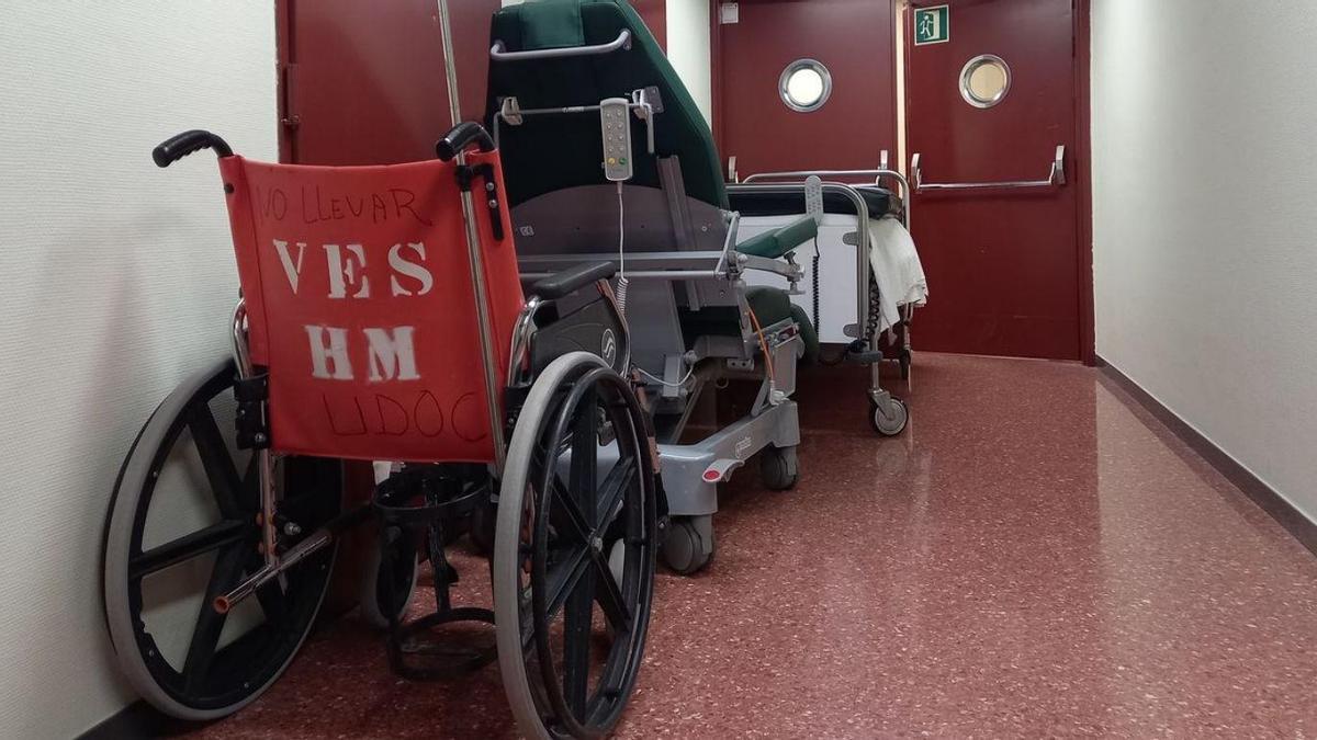 Una sala de espera del Hospital Montecelo.
