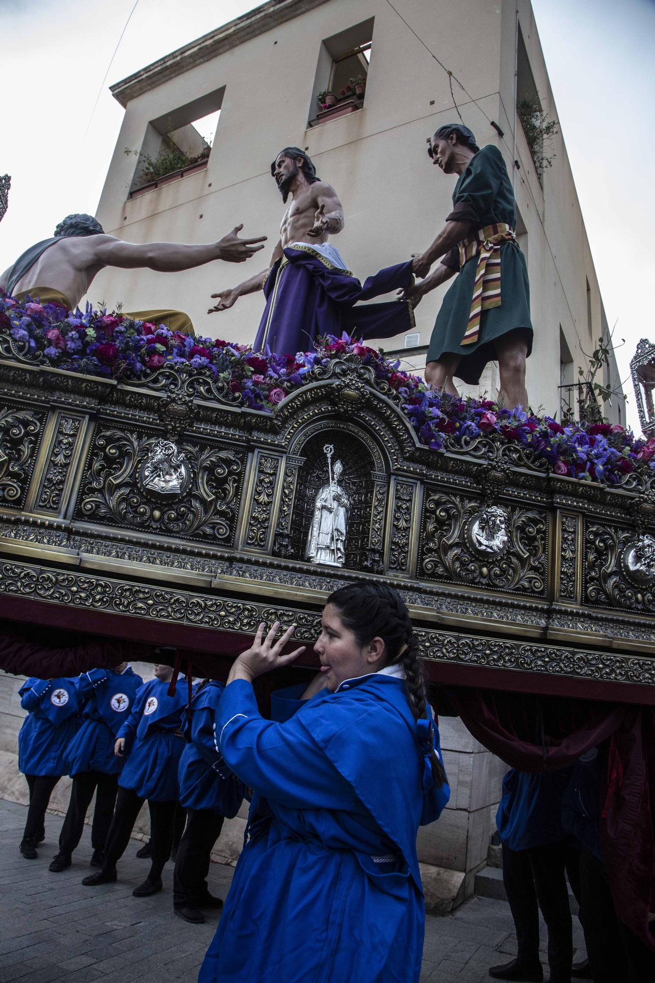 Hermandad Agustina procesiona el Lunes Santo por las calles del casco antiguo