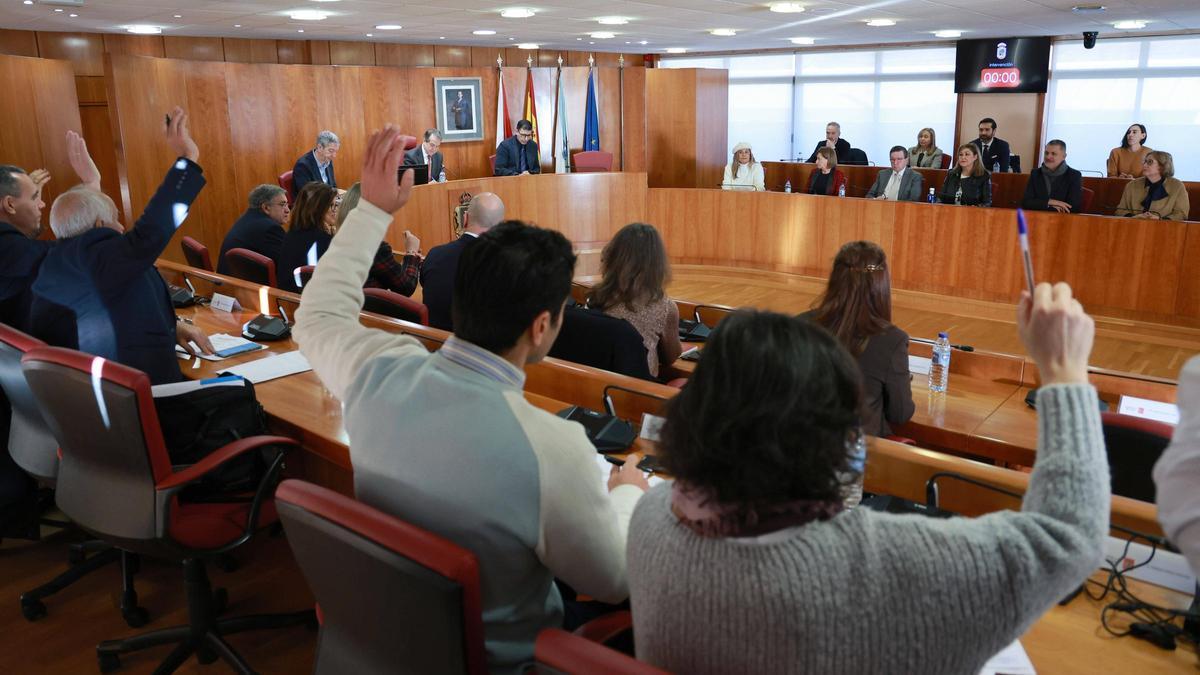 Pleno municipal de Vigo para la aprobación de los presupuestos de 2026 el pasado martes 23 de diciembre