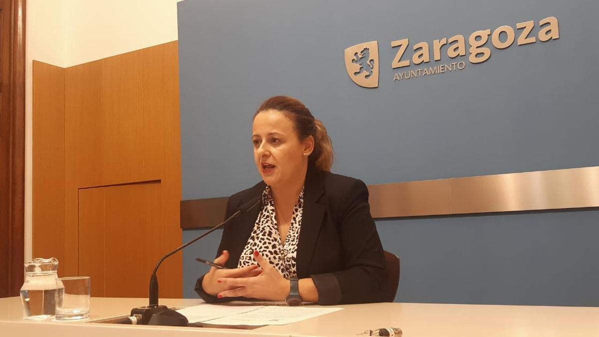 La portavoz de Zec en el Ayuntamiento de Zaragoza, Elena Tomás.