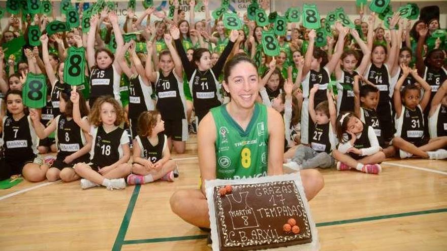 La jugadora Ana Martín se retira después de 17 años. // Rafa Vázquez