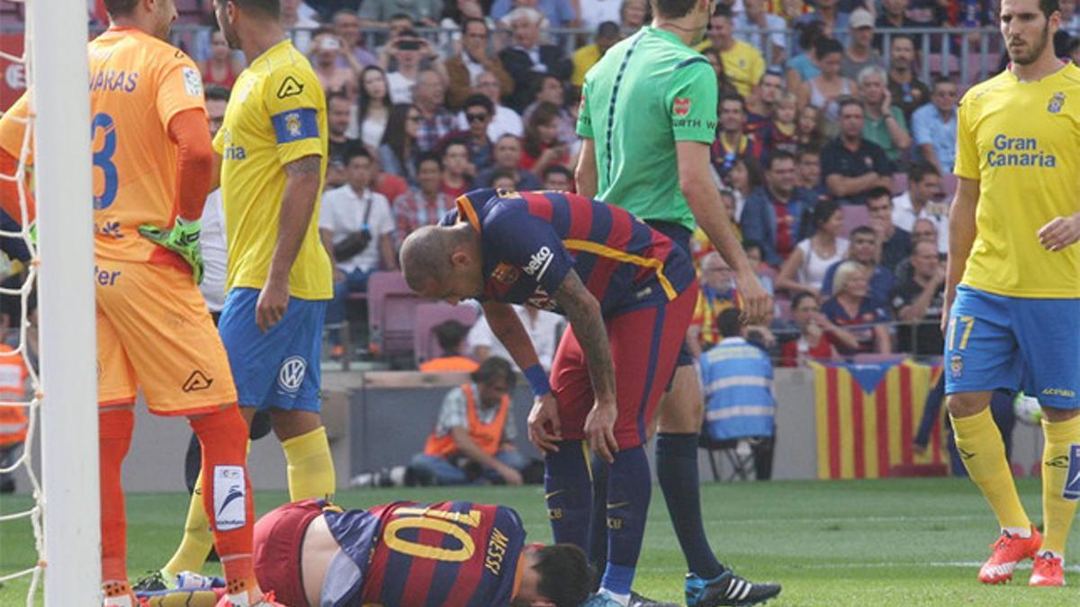 El partido contra Las Palmas en el que se lesionó Messi fue el primero que el Barça jugó esta temporada a las 4 de la tarde