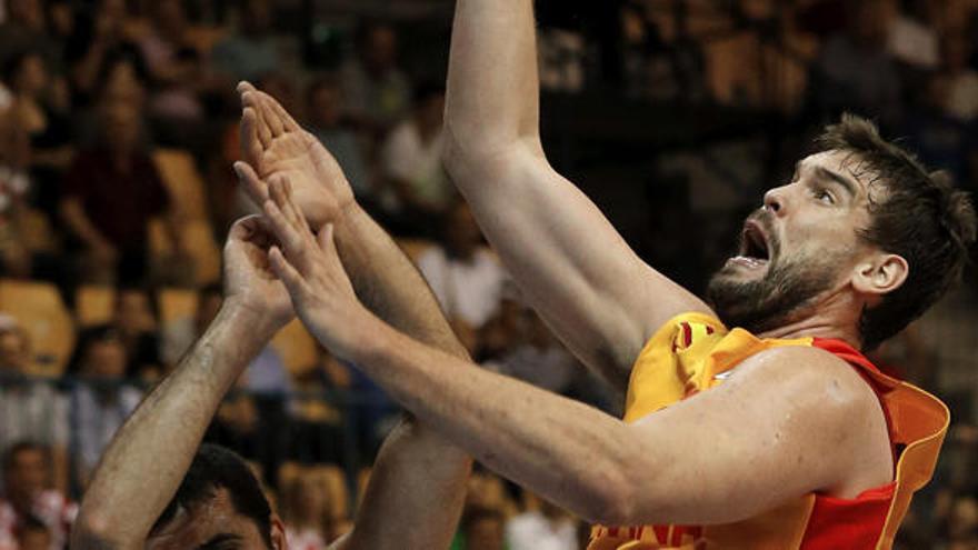 Marc Gasol en el partido ante Croacia.