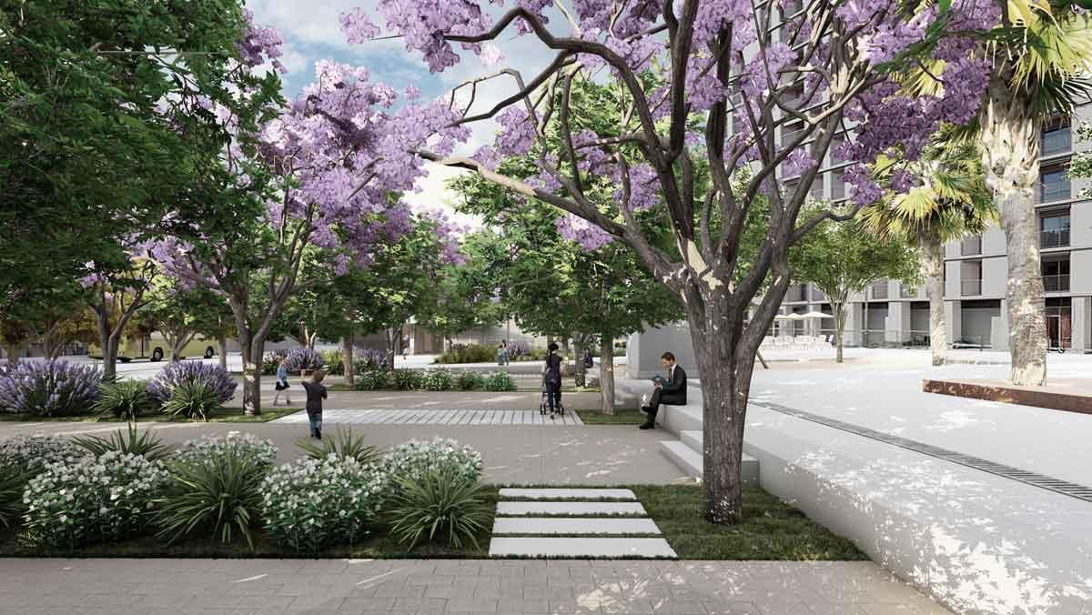 Imagen virtual de la reurbanización de la avenida Generalitat de Santa Coloma.