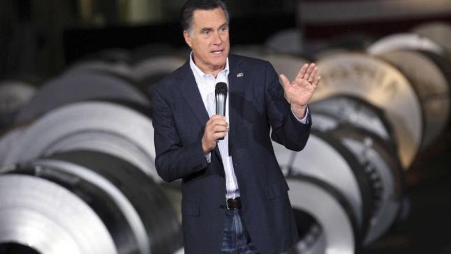 Romney, haciendo campaña en Ohio, uno de los estados del «supermartes».