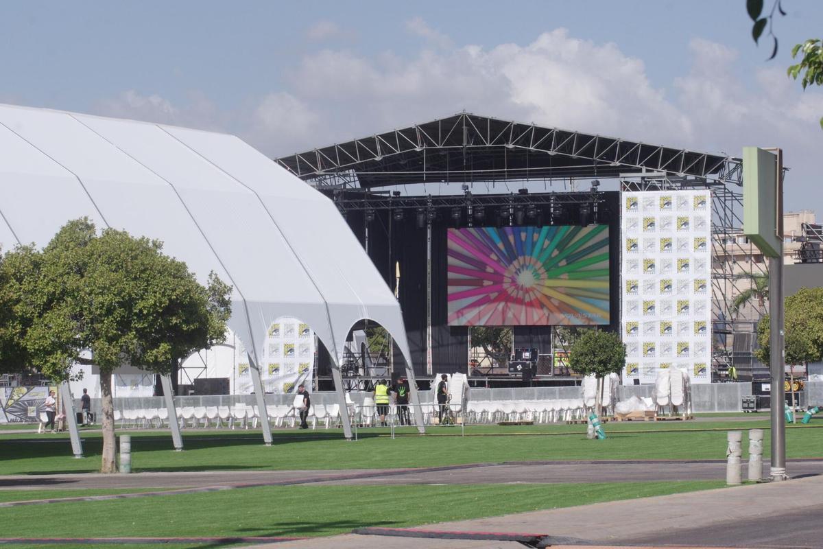 Preparativos para la San Diego Comic-Con Málaga en el Palacio de Ferias de Málaga Preparativos para la San Diego Comic-Con Málaga en el Palacio de Ferias de Málaga