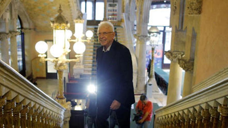 Raimon en el Palau de la Música de Barcelona.