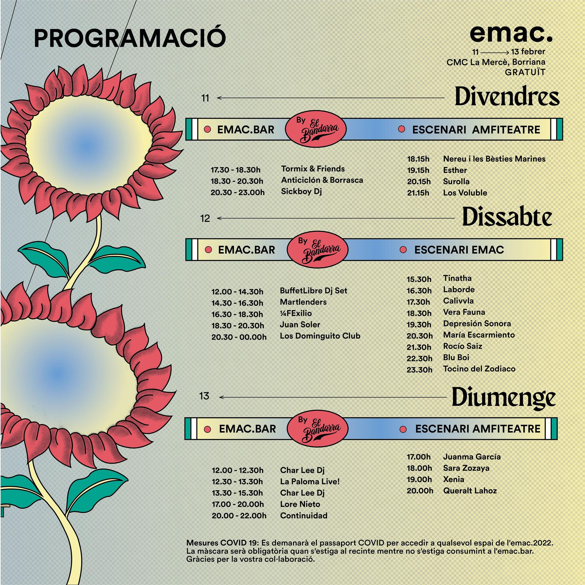 Programación Emac 2022 en Burriana.