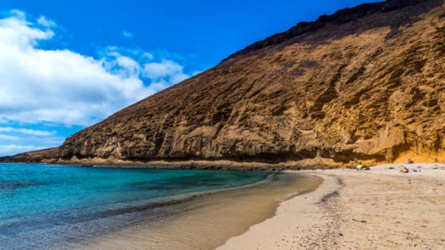 Playa de La Cocina (Montaña amarilla), Isla de La Graciosa.