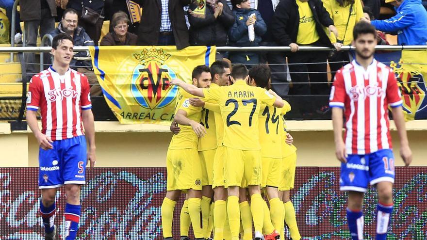 El Villarreal se afianza en la cuarta plaza tras vencer al Sporting (2-0)