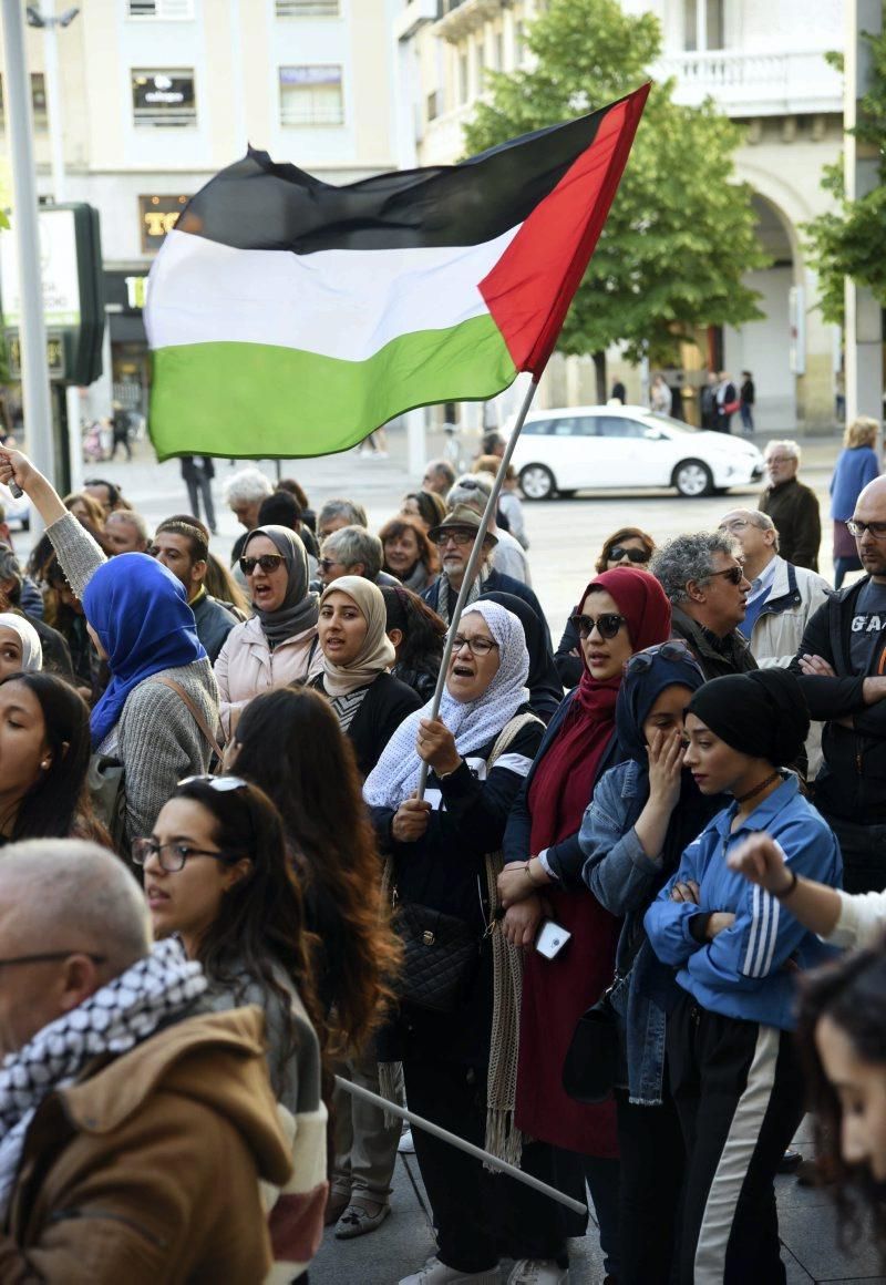 Numerosa manifestación de apoyo a la causa palestina