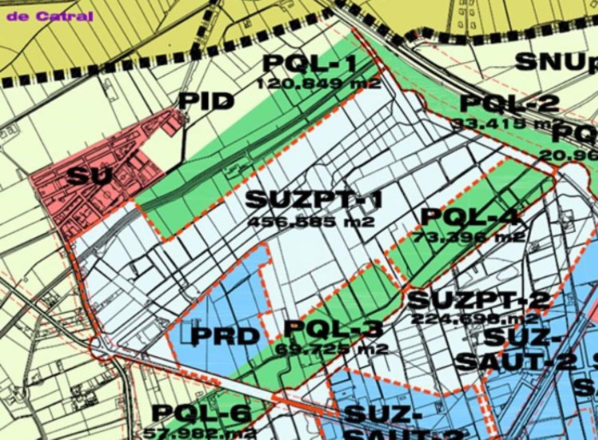 Propuesta inicial de la empresa incorporada en la primera versión del Plan General de 2007 donde figuran los 456.000 metros cuadrados de la gran superficie