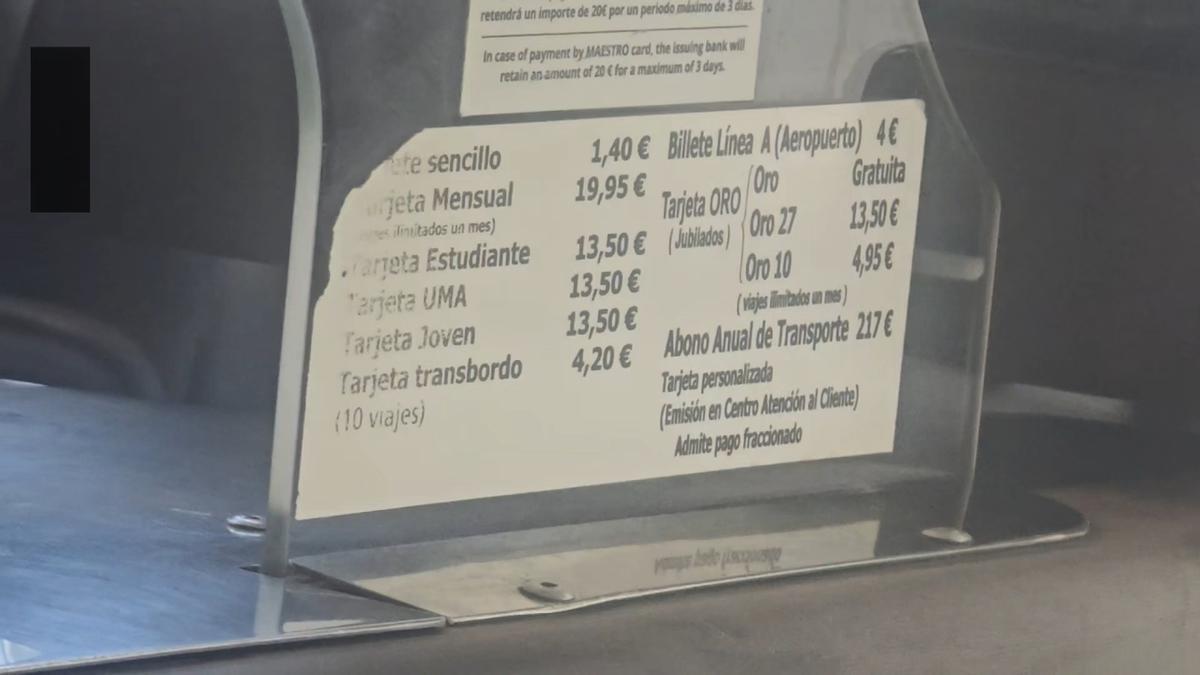 Nuevos precios en los billetes de la EMT