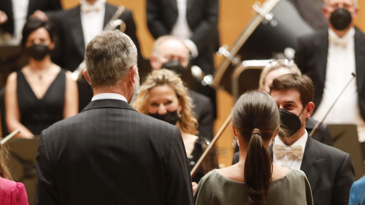 La Familia Real, tras el concierto en el Auditorio Príncipe Felipe