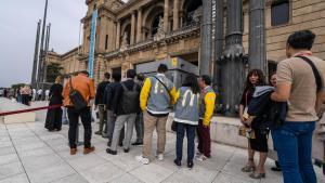 Celebración del evento privado de 1200 congresistas del McDonalds en una cena gala en el Museo Nacional de Arte de Catalunya