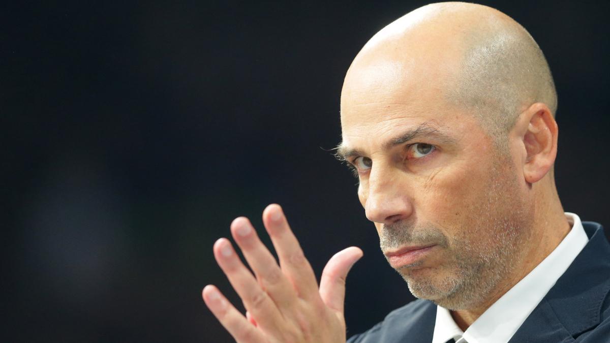 Joan Peñarroya, feliz durante el partido de este miércoles