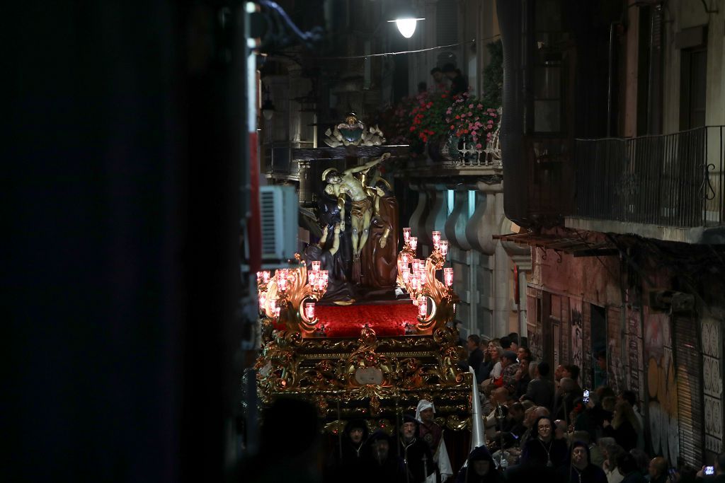 Procesión del Santo Entierro este Viernes Santo en Cartagena, en imágenes